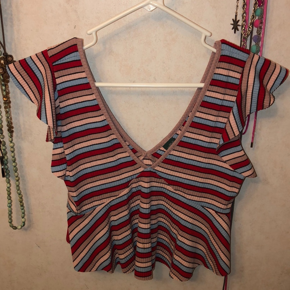 Wild fable colorful flowy crop tank